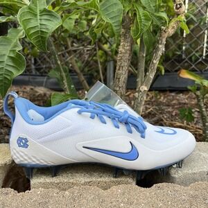 Nike LAX Cleats Mens Size 10.5 UNC Tar Heels PE Alpha Huarache 8 Pro CW4828 103